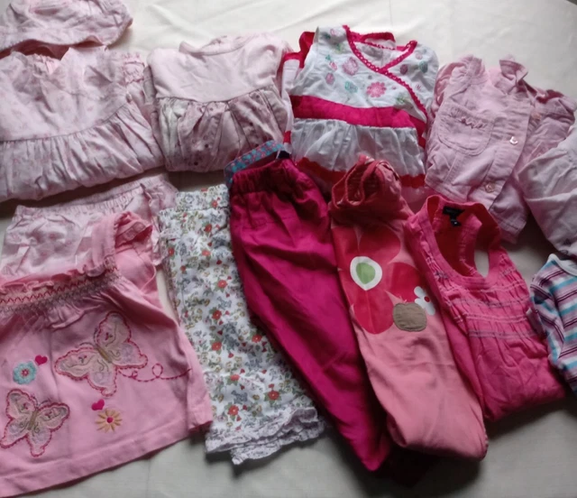 Baby Girls 3-9 months bundle Pink Floral M&S John Lewis Zara Next Mothercare 2