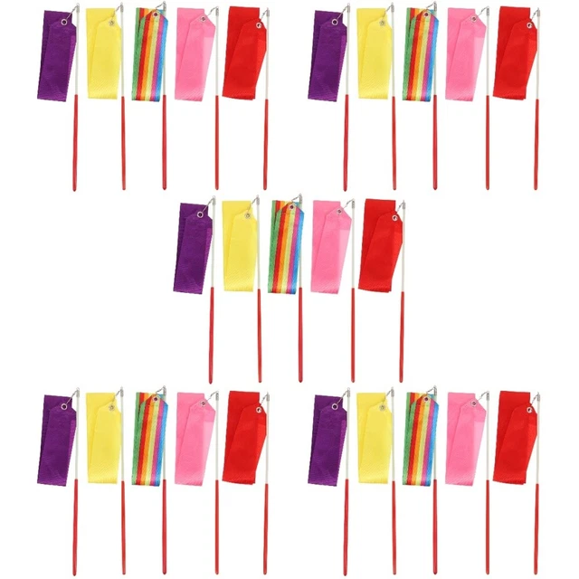 25 Pcs Dance Ribbon Kids Dancing Wand Ribbons Children Props Toy