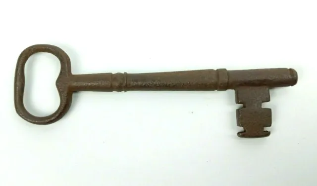 Antigua Llave Hierro Forjado Iron Key XVIII Siglo Italia Old Armario