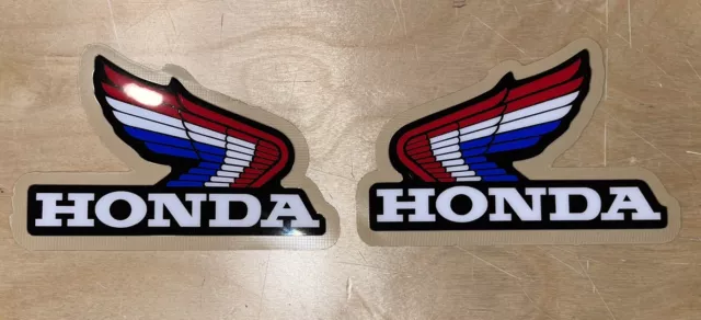 Honda Red White Blue Wing Logo Tank Window Sticker Decal 21mil weather proof