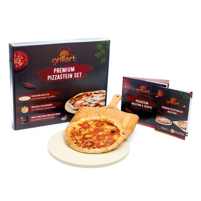 Pizzastein Set, rund