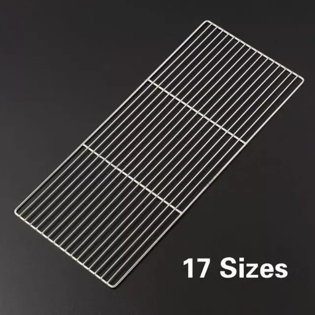 Stainless Steel BBQ Grill Mesh Square Wire Barbecue Rack Grid Grate No Stick