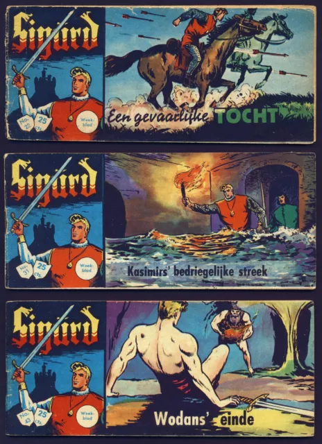 3 x SIGURD LEHNING van Ditmar PICCOLO SELTENE HOLLAND AUSGABE 1950er WÄSCHER