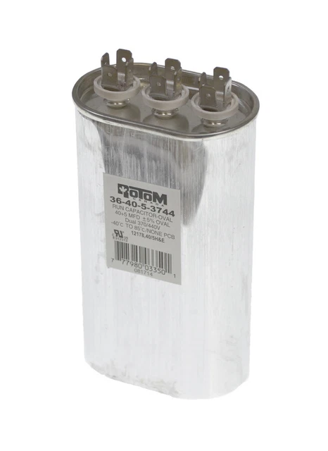Rotom 40-5-3744 Dual Voltage Run Capacitor