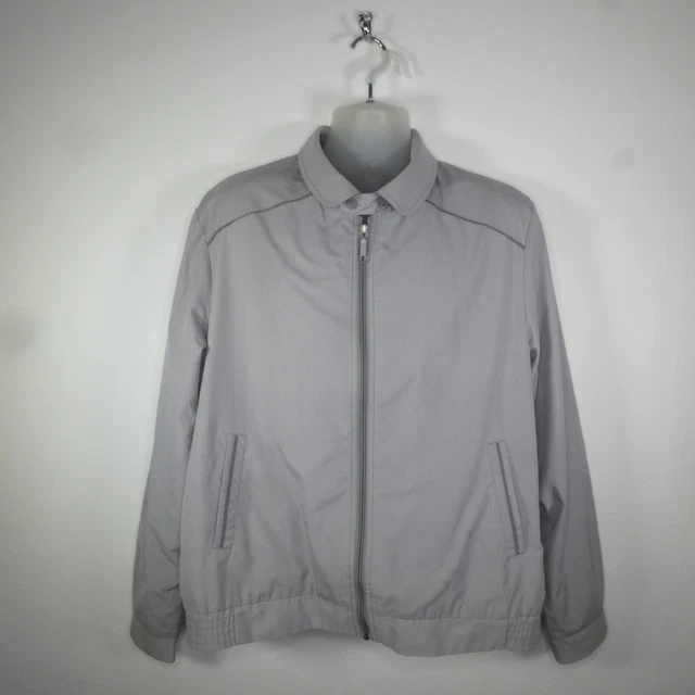 Crossfell By Grenfell Mens Grey Zip Up Cotton Blend Bomber Jacket UK Size XL