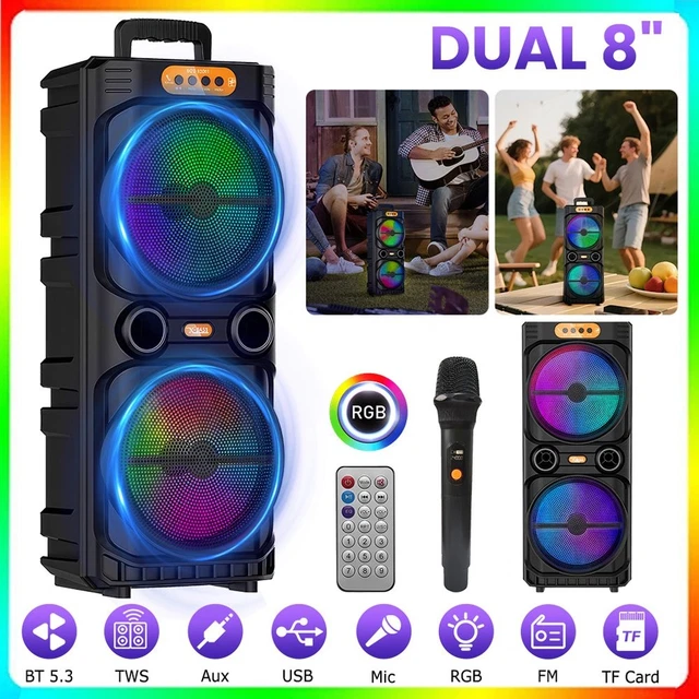 BLUETOOTH SPEAKER WIRELESS TWS Portable Outdoor Party Speakers with ...