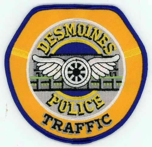 Iowa Ia Des Moines Police Traffic New Shoulder Patch Sheriff