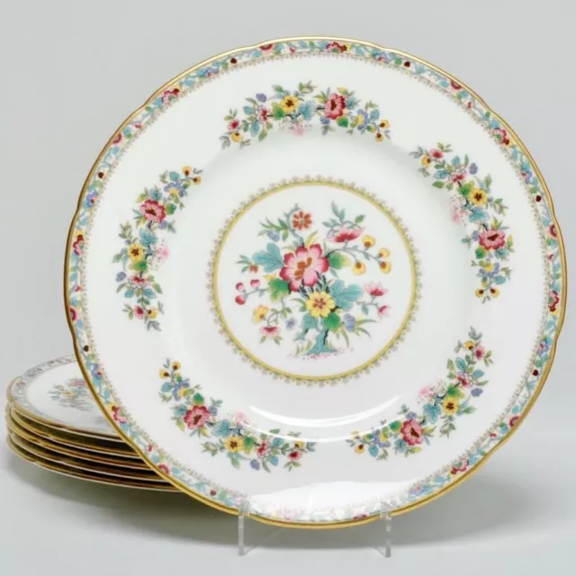 Coalport Ming Rose Porcelain Bone China Dinner Plates 10.75" Set of 6