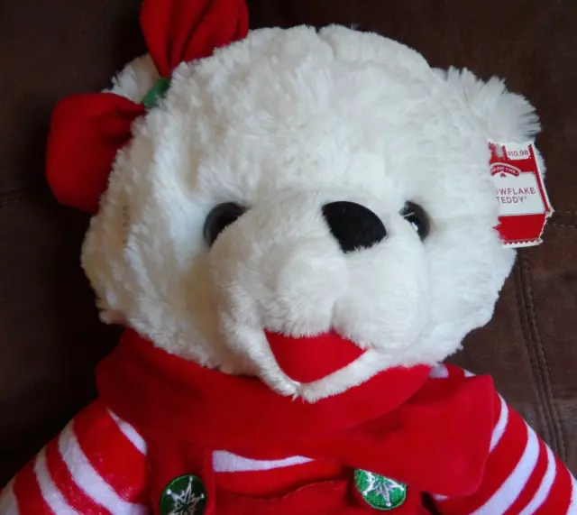 2023 WalMART CHRISTMAS Snowflake TEDDY BEAR White Boy 20 Ski outfit Brand  New