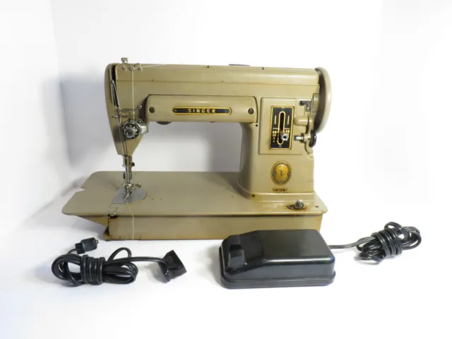 Singer Sewing Machine Model 301A Working with Pedal and Power Cord Vintage
