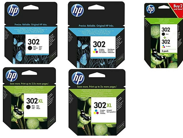 Original HP Tinte 302 302XL Schwarz Color Multipack Set Druckerpatrone Officejet