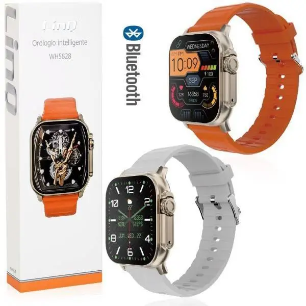 Smartwatch Orologio Intelligente Bluetooth Smart Sport Cinturino In Gomma Wh5828