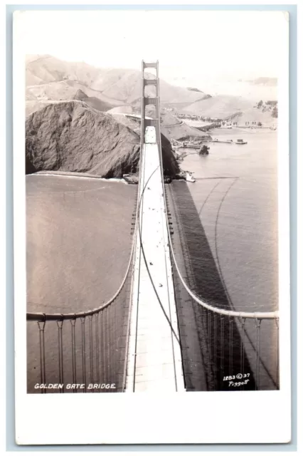 1943 View Of Golden Gate Bridge San Francisco California CA RPPC Photo Postcard