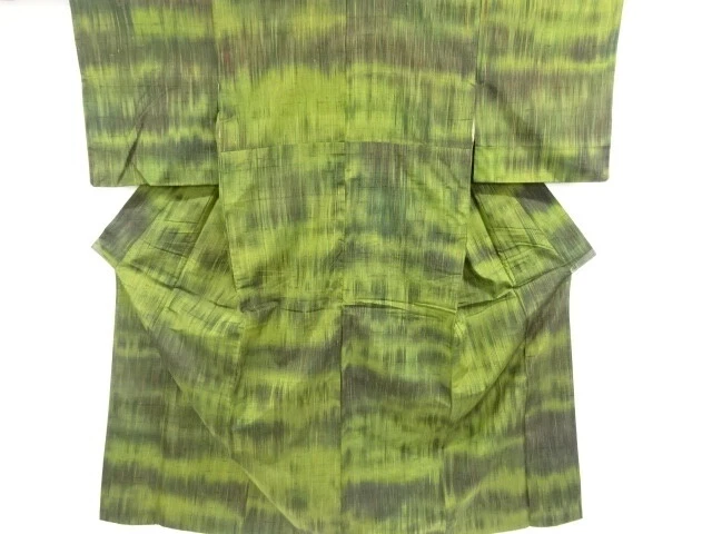 6814467: Japanese Kimono / Vintage Kimono / Tsumugi / Woven Stripe