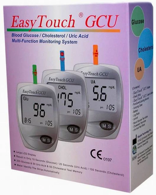 🧡EasyTouch GCU Test Strips for Blood Glucose, Cholesterol, Uric Acid GCU METER