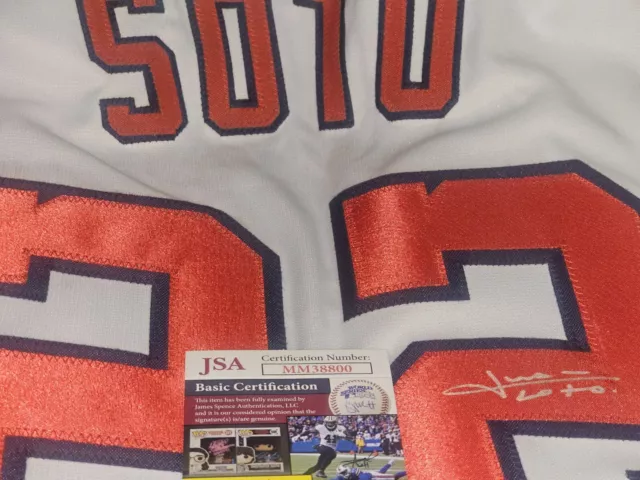 Juan Soto Signed Autographed Auto Jersey Jsa #Mm38817 **Washington Nationals**