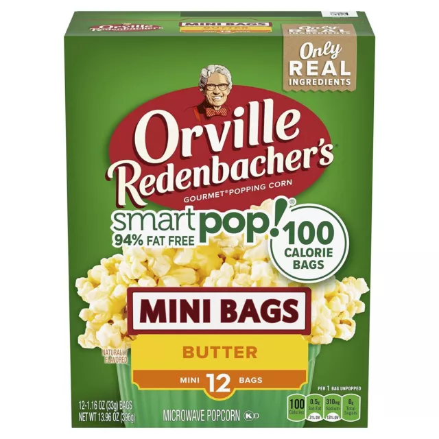 Orville Redenbacher’s SmartPop! Butter Flavored Microwave Popcorn, Gluten Free,