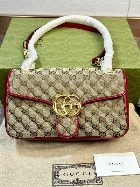 Gg marmont small top shoulder bag canvas