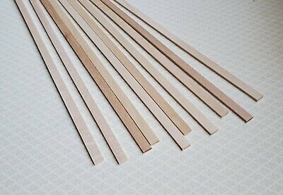 Dollhouse Miniature Wood Strips x10 Flooring 1/16 x 1/4 x 12" long Basswood 1:12