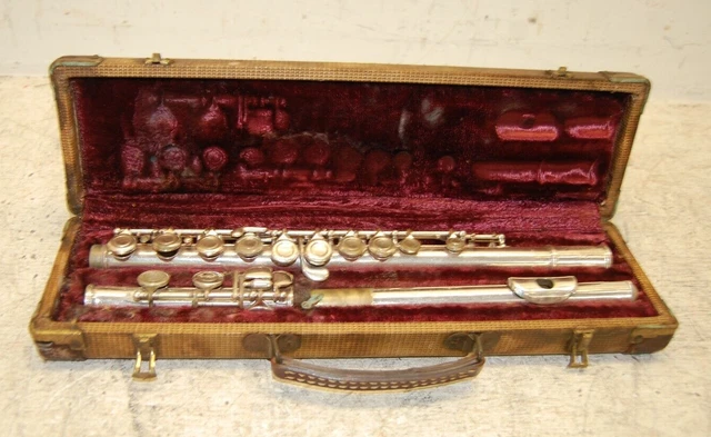 Vintage Artley 18-0 Silver Flute with Hard Case, Serial # 417591