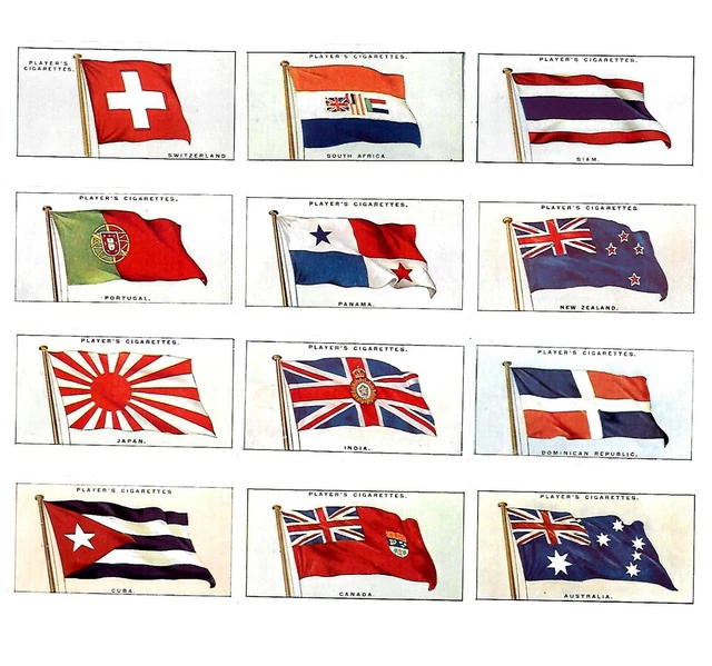 CIGARETTE CARDS.Player Tobacco.FLAGS OF THE LEAGUE OF NATIONS.(Set of 50 )(1928)