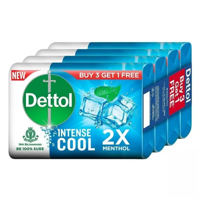 Dettol Cool Germ Protection Jabón de baño en barra Compre 3 y obtenga 1...