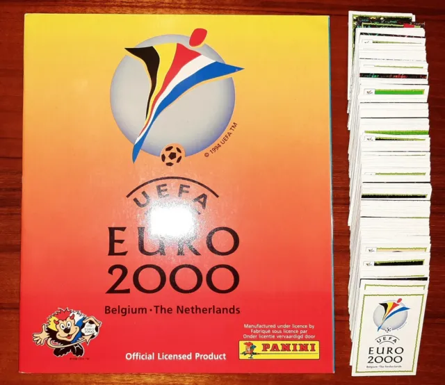Album Panini Uefa Euro 2000 + Set Completo 358 Figurine Stickers Vers. Italiana