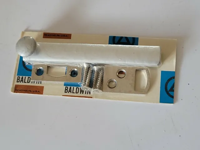 NOS VTG BALDWIN 0324 brushed Satin aluminum 4" SURFACE BOLT / New in  Package