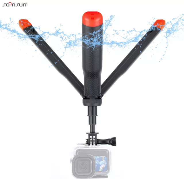 Selfie Stick Tripod Floating Grip Extendable Monopod for GoPro Hero 10 9 8 7 6