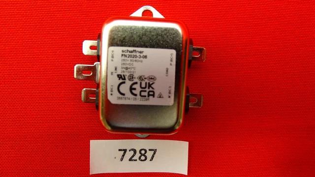Schaffner FN2020-3-06 50 Up to 400Hz, 3A,250V (Dc), 250Acc, 2.5MH