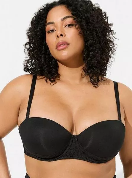 Torrid 10447144 Black Bombshell Everyday Convertible Strapless Push Up Bra 42D