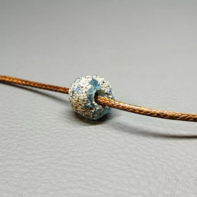 Ancient Viking glass pendant bead. Archaeological find. Original Viking artifact