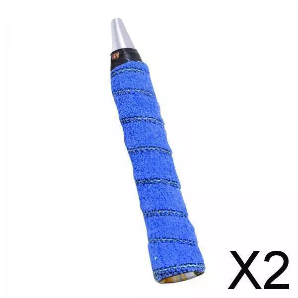 2X Cotton Towel Tennis Badminton Racket Grip Wrap Tape Overgrip Non Slip Blue