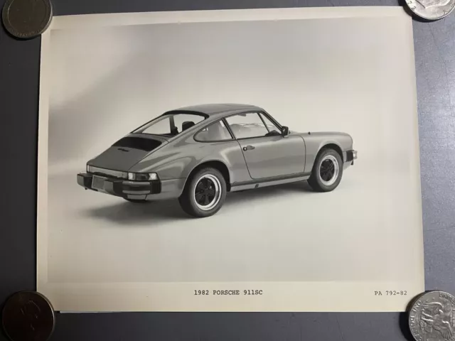 1982 Porsche 911 SC Coupe P + Ein Ausgegeben Presse Foto,Rechts Seiten - Selten