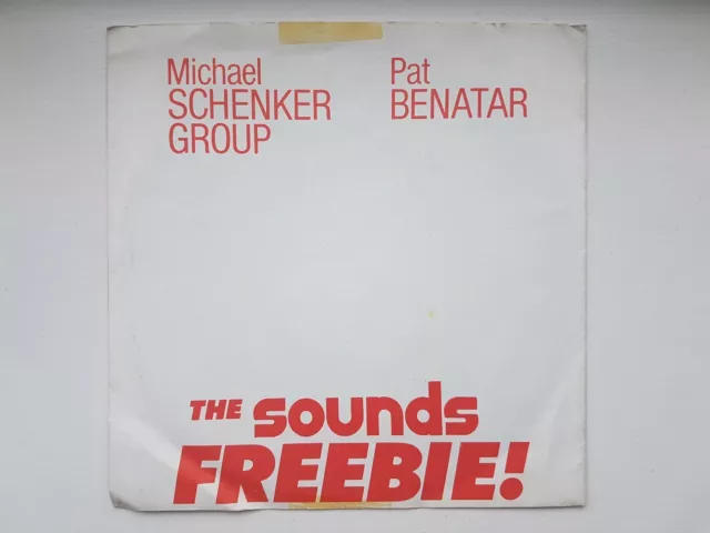 The Sounds Freebie Michael Schenker Group/Pat Benetar 7 inch Vinyl 1981 Exc.