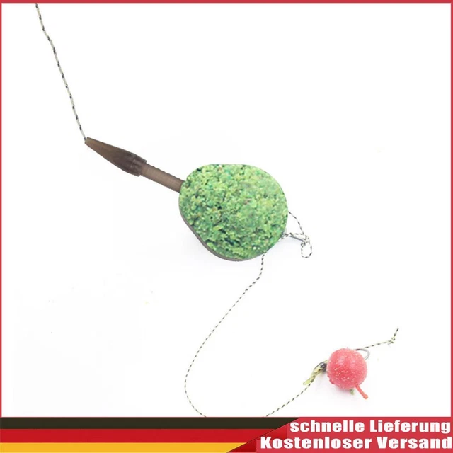Pesca De Carpa Método En Línea Alimentador Cebo Jaula Gancho Cabello Rig Set 40g 50g 60g 70g Cola Alimentador De La Pesca