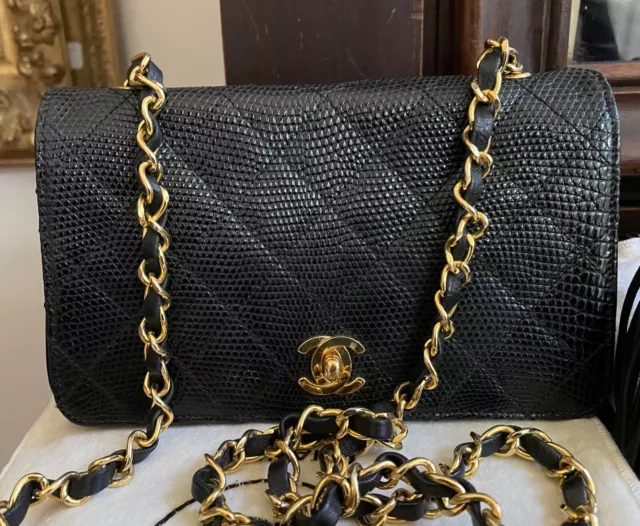 CHANEL Classic single Flap Bag Black caviar jumbo 24k gold plated hw  Vintage