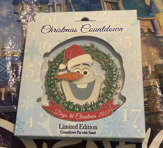 Disney Christmas Holiday Frozen Olaf Countdown Mini Jumbo Pin LE 2000 New