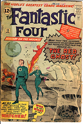 Fantastic Four #13  1.0 (FA) RESTORED 1st app The Watcher and Red Ghost KEY BOOK