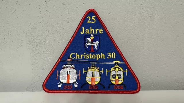 ADAC Luftrettung „25 Jahre Christoph 30“ Abzeichen Aufnäher Patch