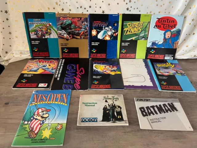 divers notice super nintendo et nes