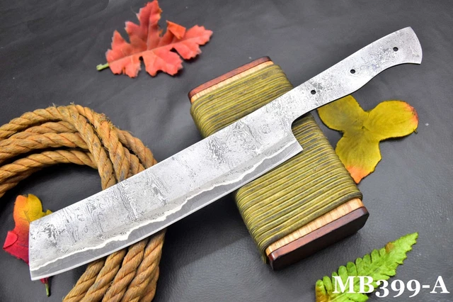 Custom San Mai Damascus Steel Blank Blade Cleaver Hunting Knife Handmade MB399-A