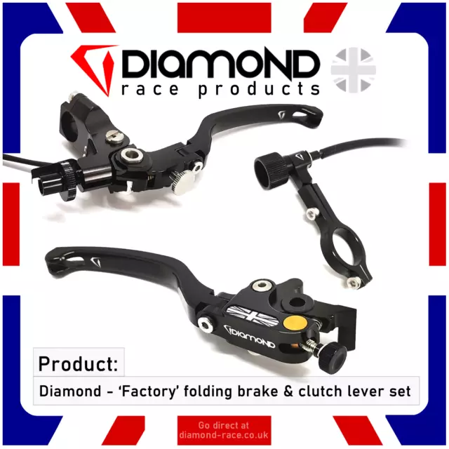 Diamond - Factory Folding Brake & Clutch Lever Set - Suzuki GSX-R600 - 2004-2005