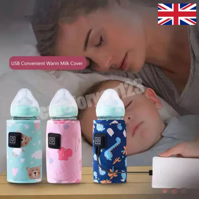 USB Milk Bottle Insulation Sleeve Safe Feeding Bottle Warmer Bag for Home Travel