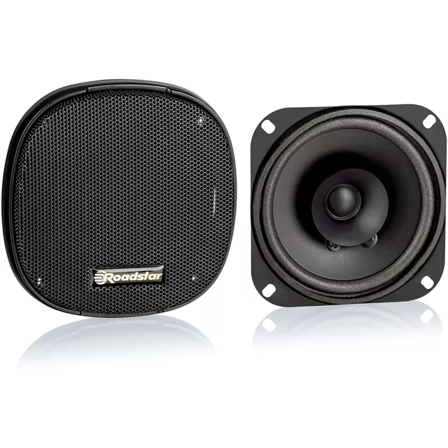 2 Altavoces de Coche 10 cm, Coaxial, 2 Vías, PMPO 30W, 90 Db,  100-18000 Hz