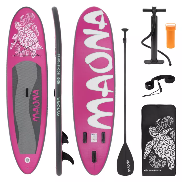 Surfboard Stand Up Paddle SUP Board Maona Paddelboard aufblasbar Rosa 308 cm