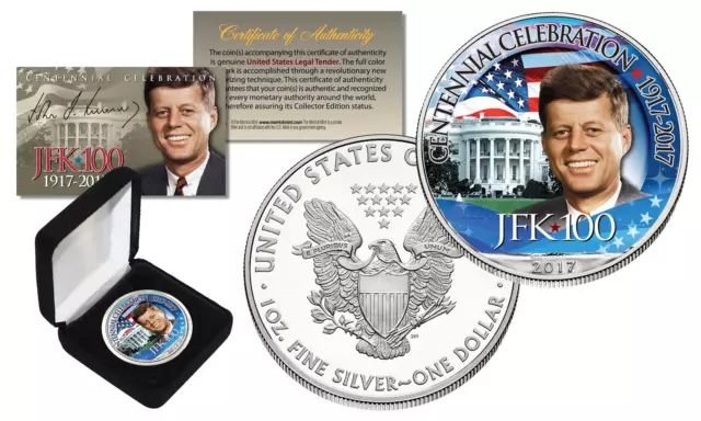 JOHN F. KENNEDY JFK100 Centennial Celebration 2017 1 oz AMERICAN US SILVER EAGLE 3