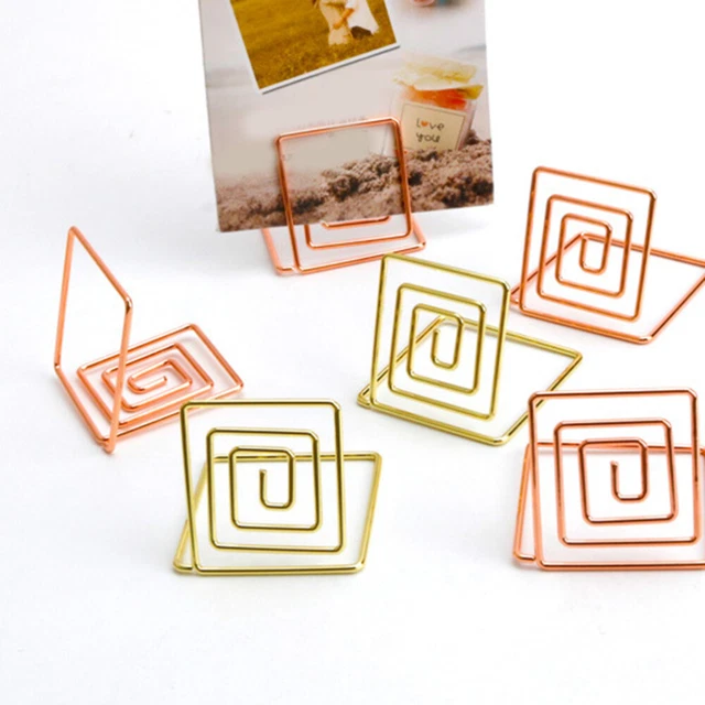 50 Clip Metallo Per Decorazioni - 5 Forme Diverse Oro Per Torte, Matrimoni E Feste - Foto 5