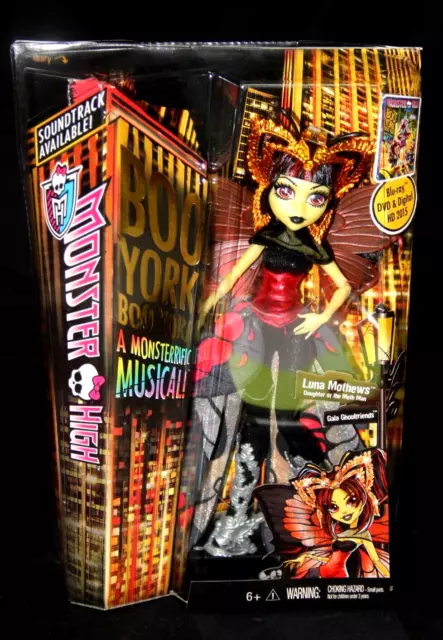 MIB NRFB Monster High BOO YORK, BOO YORK Luna Mothews