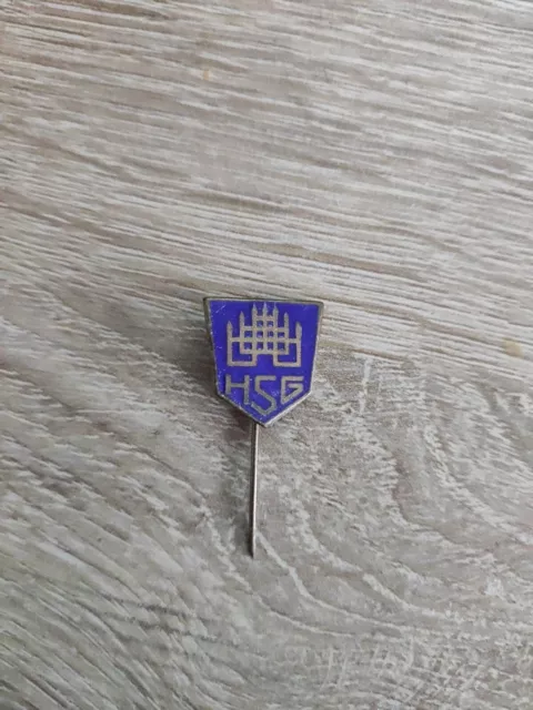 alte Brosche Anstecknadel HSG Uni Rostock 1949 Pin DFV Nadel Badge DDR Meck Pom